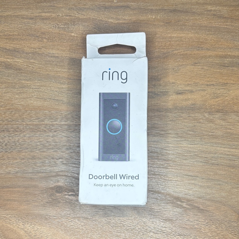 Ring Doorbell Wired - Black with Blue Accent